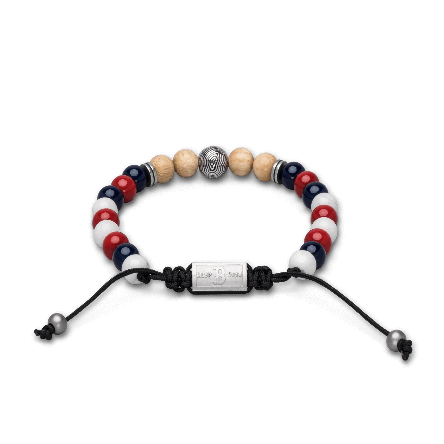 Boston Red Sox Round Macrame Bracelet 8mm - Image 2