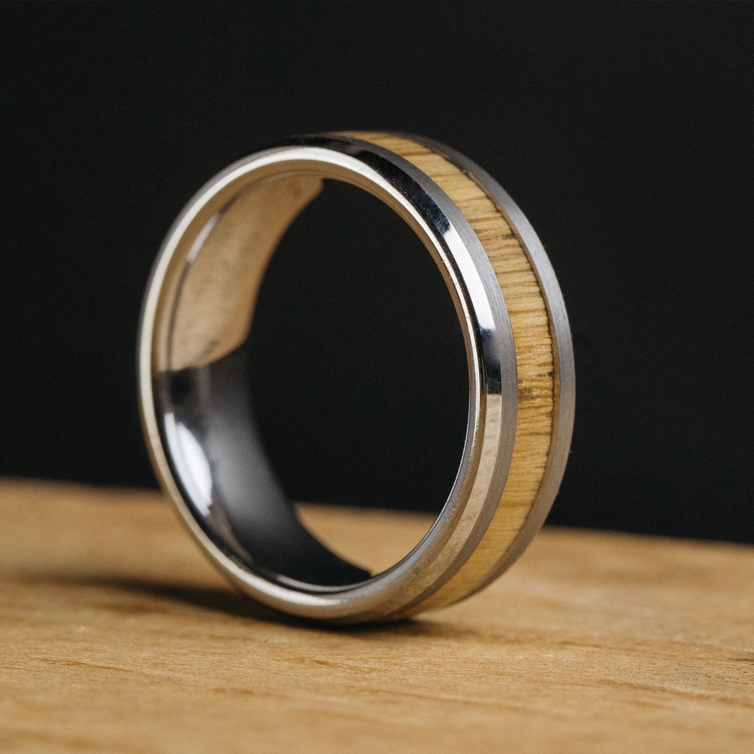 Brewmaster Silver Single Barrel Beveled Ring - Image 3