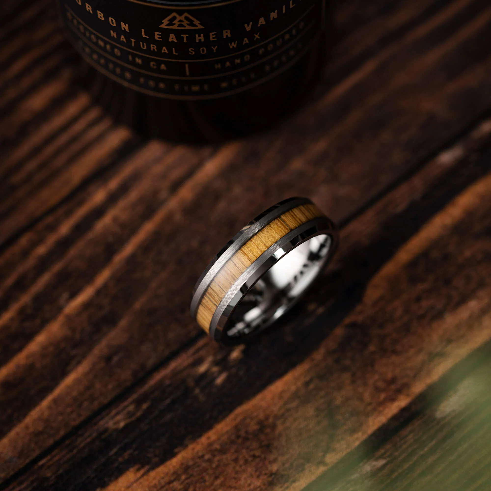 Brewmaster Silver Single Barrel Beveled Ring - Image 4