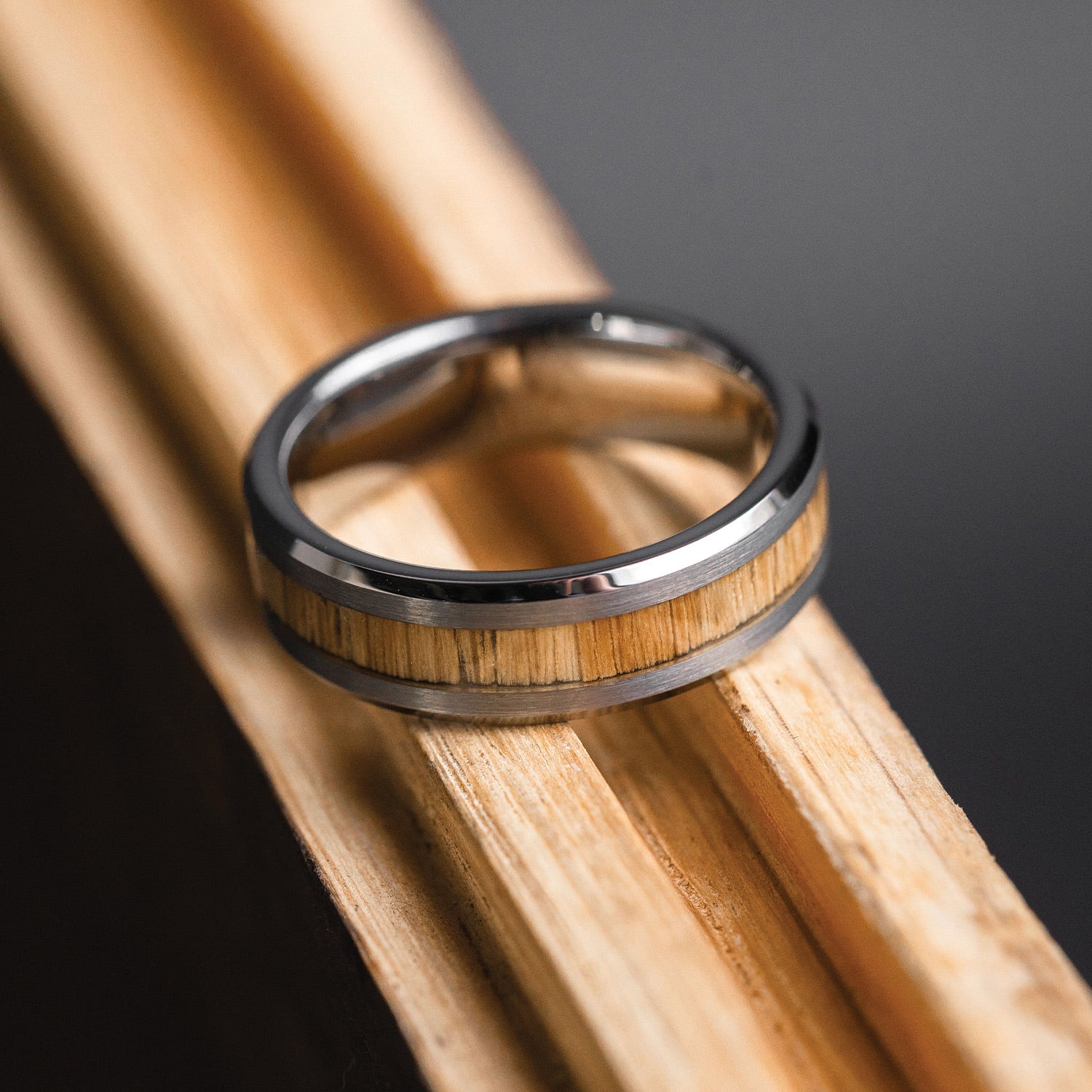 Brewmaster Silver Single Barrel Beveled Ring - Image 5
