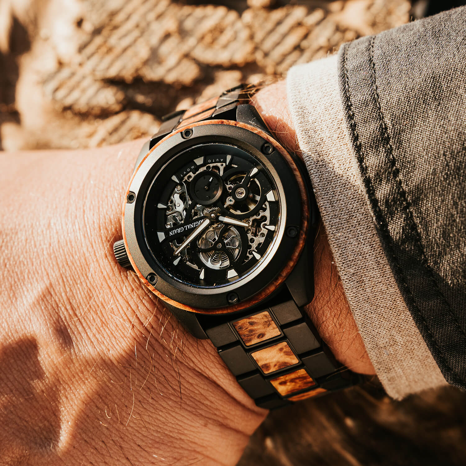 Burlwood Black Rugged Auto 44mm - Image 6