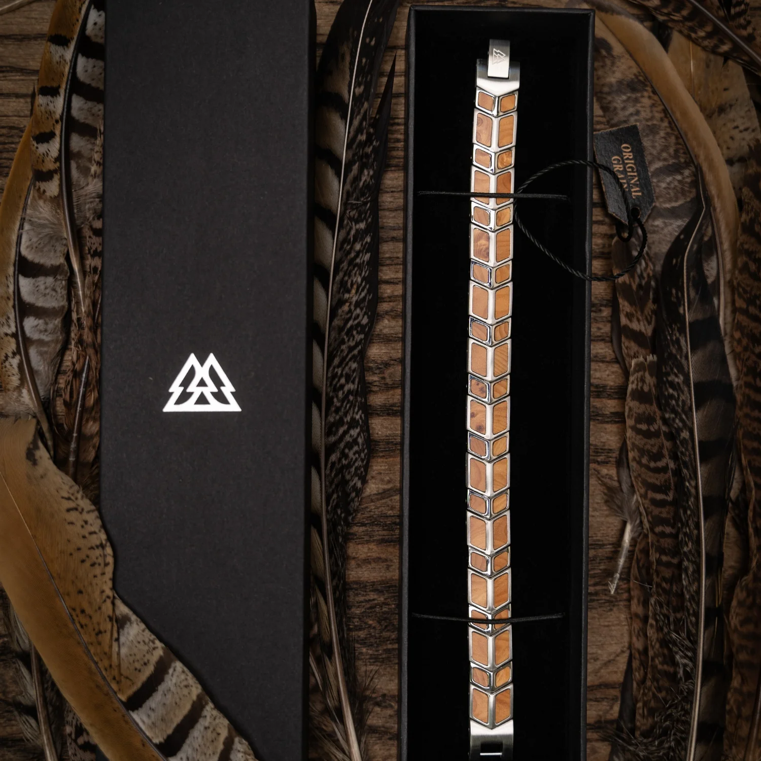 Burlwood Silver Arrow Bracelet - Image 4