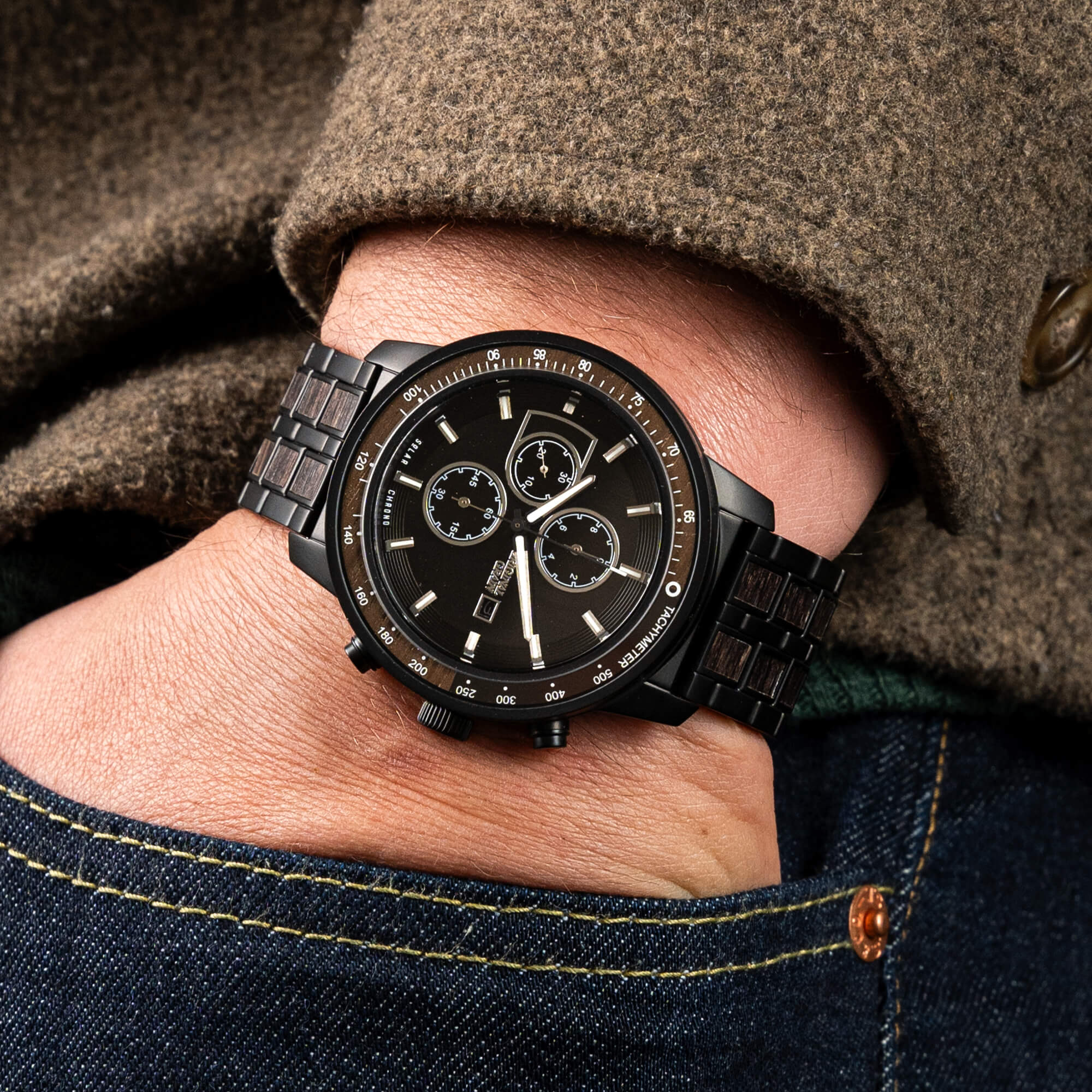 Whiskey Charred Barrel Solar Chrono 45mm - Image 3