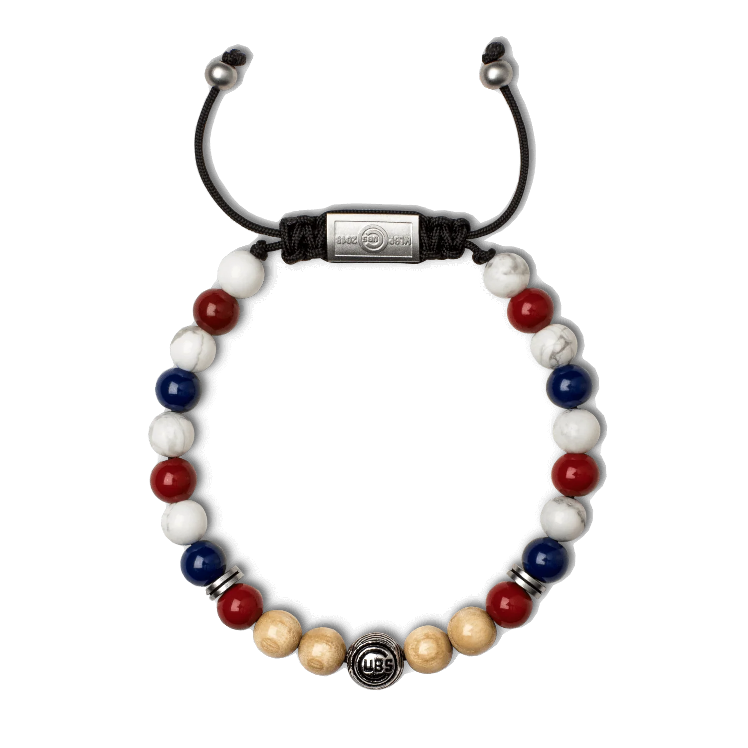 Chicago Cubs Round Macrame Bracelet 8mm - Image 3