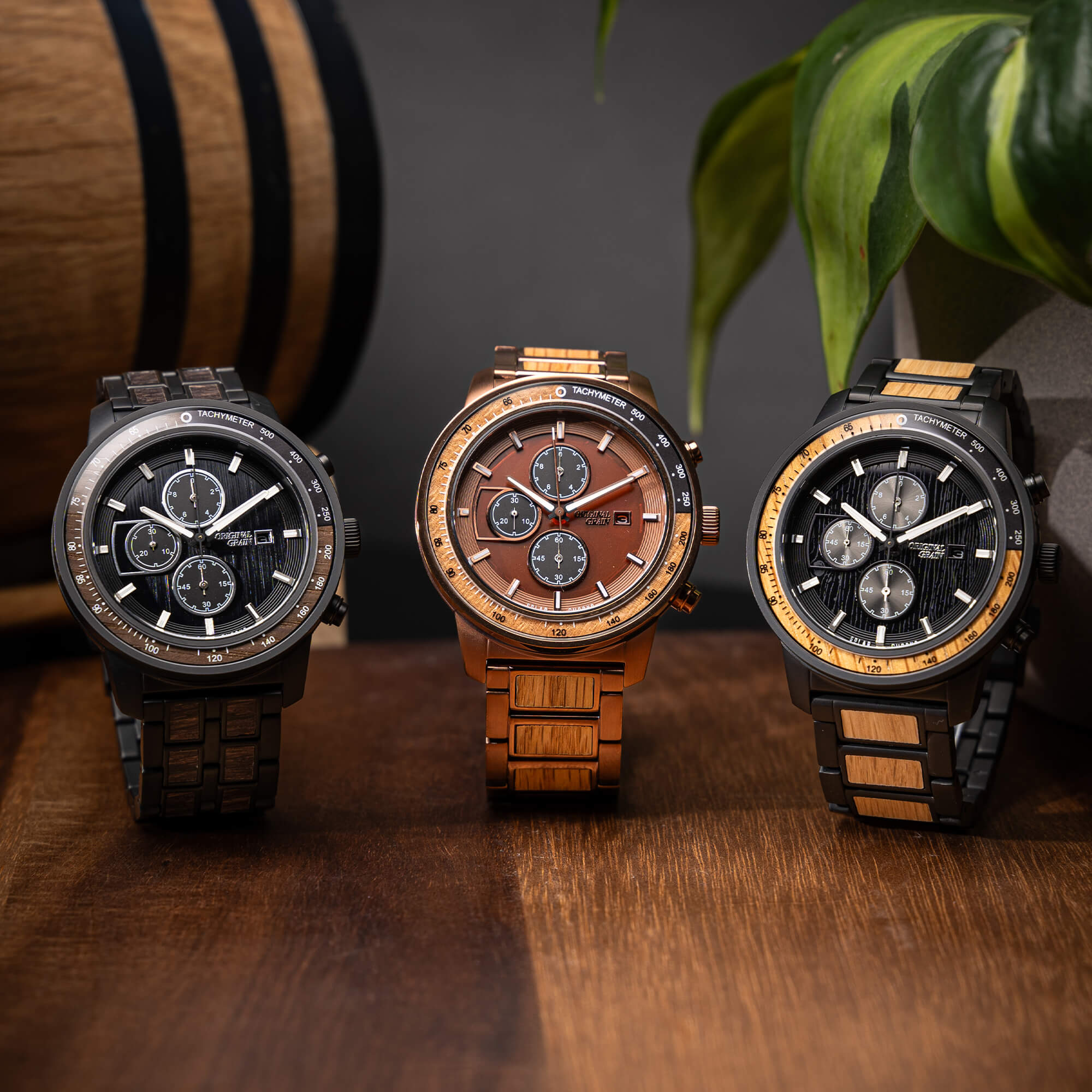 Whiskey Espresso Barrel Solar Chrono 45mm - Image 5