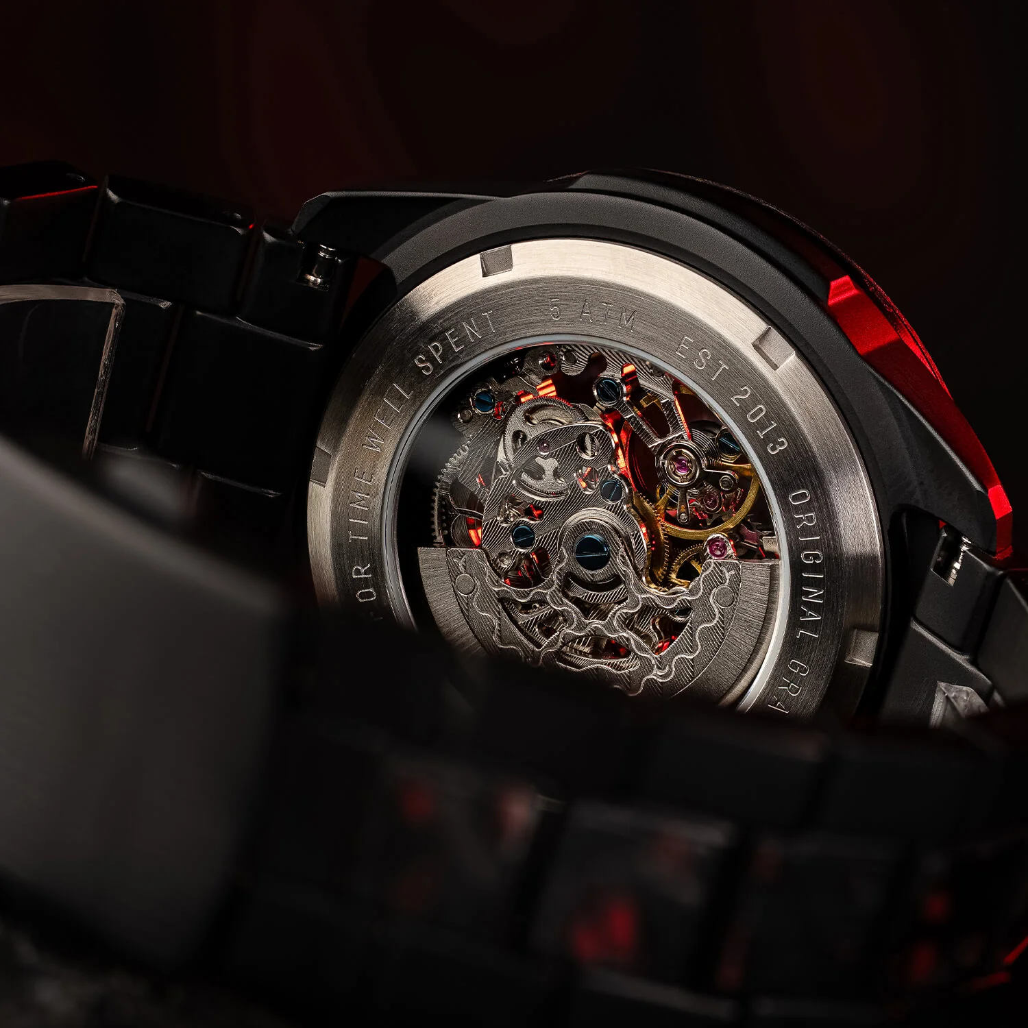 Forest Fire Red Rugged Auto 44mm - Image 5
