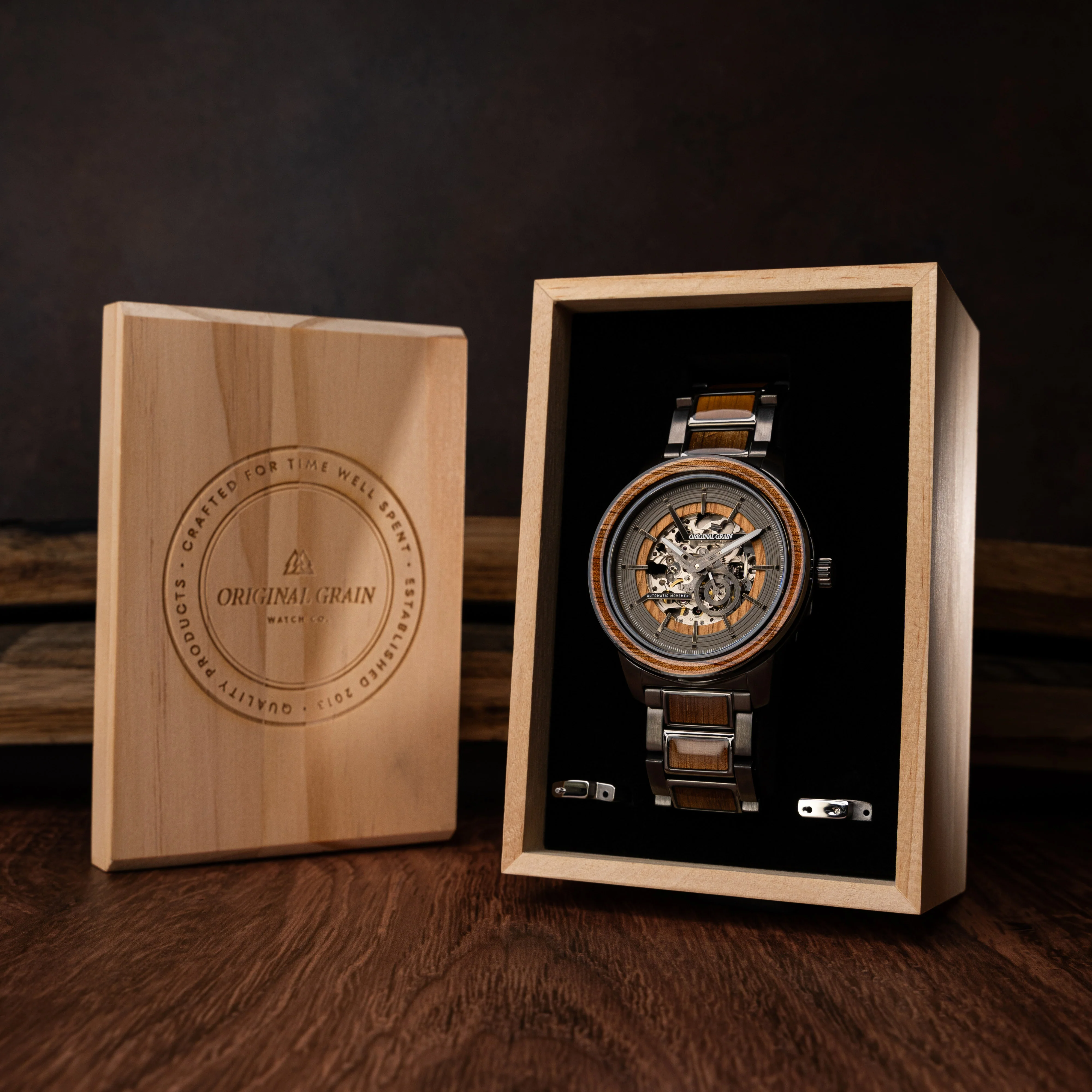 Koa Gunmetal Barrel Automatic 46mm - Image 6