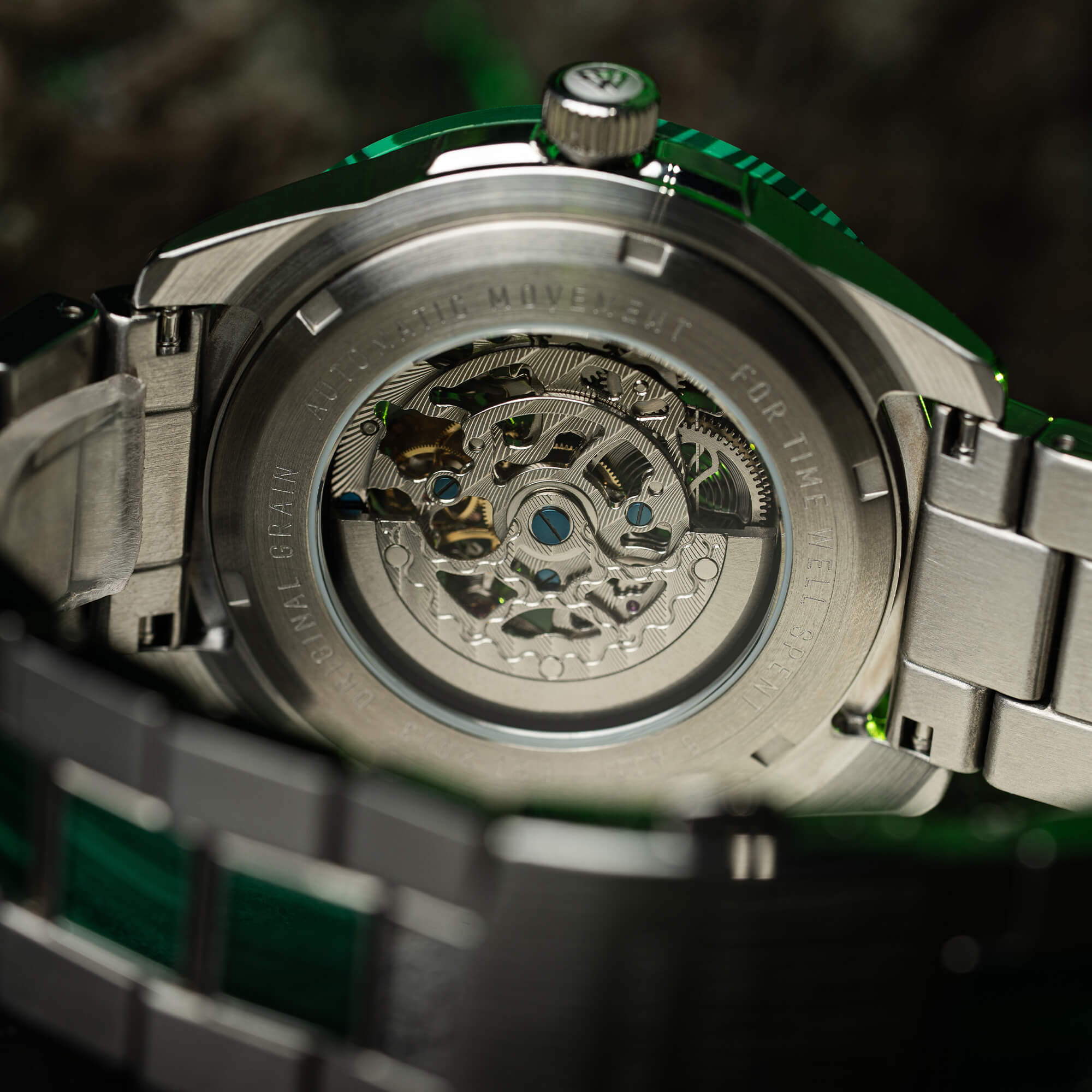 Malachite Rugged Silver Automatic 45mm - Image 4