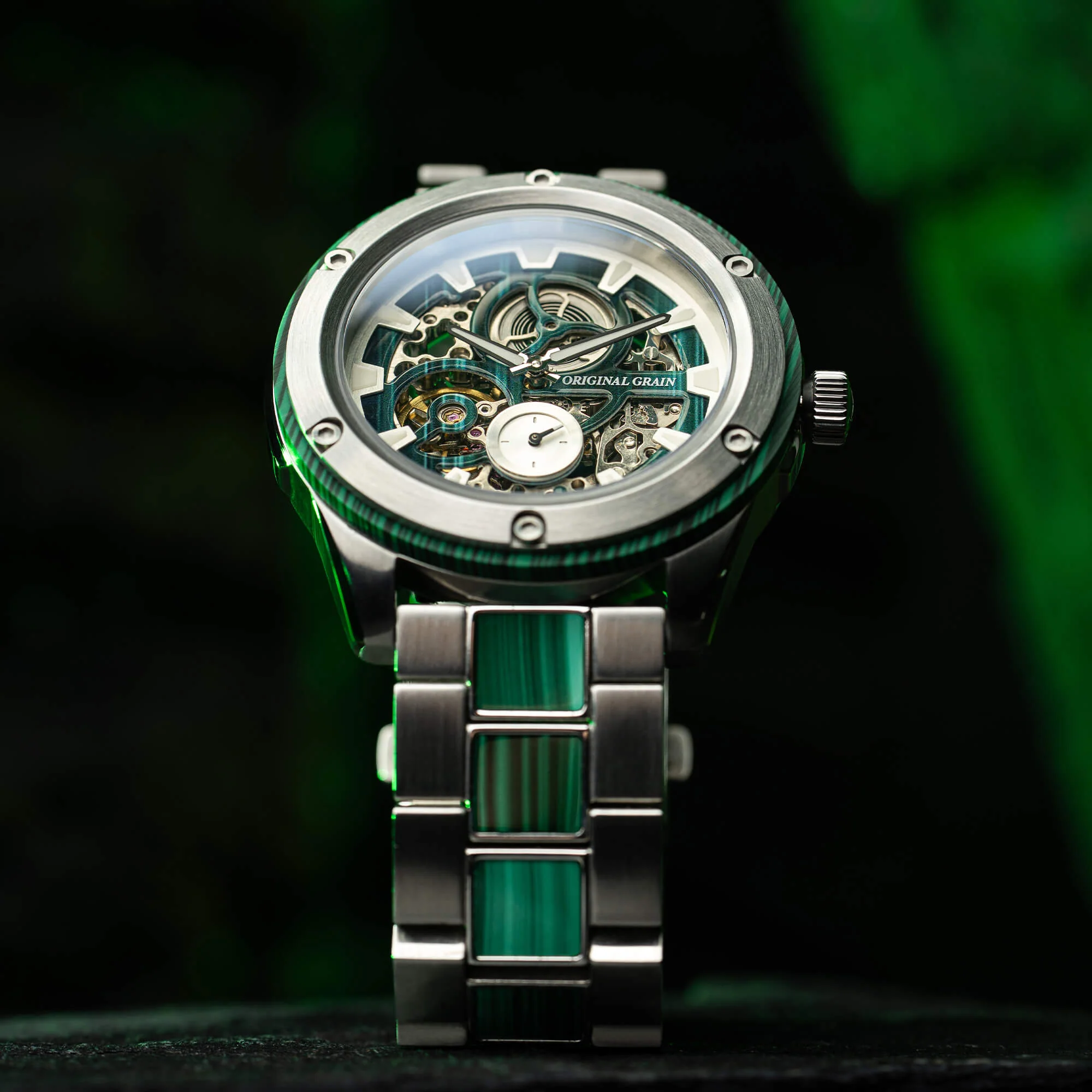 Malachite Rugged Silver Automatic 45mm - Image 5