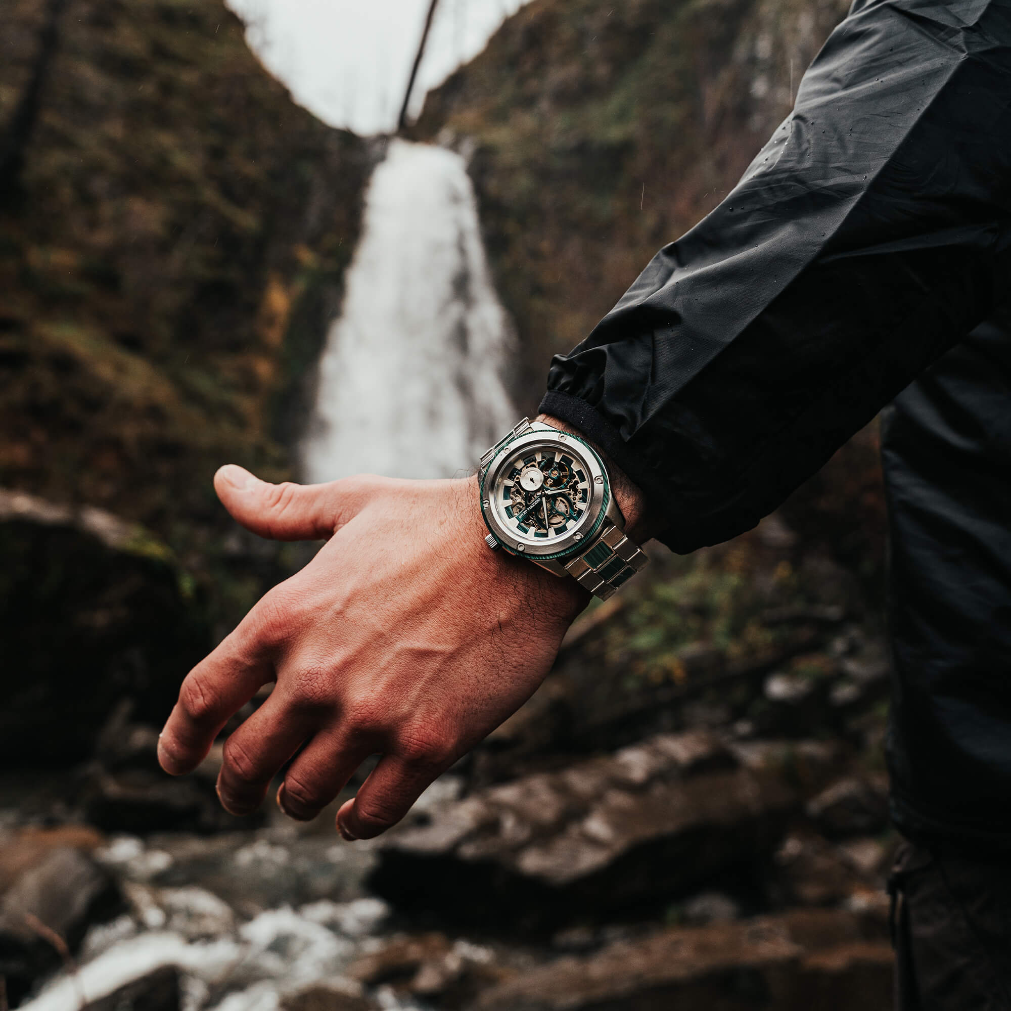 Malachite Rugged Silver Automatic 45mm - Image 6