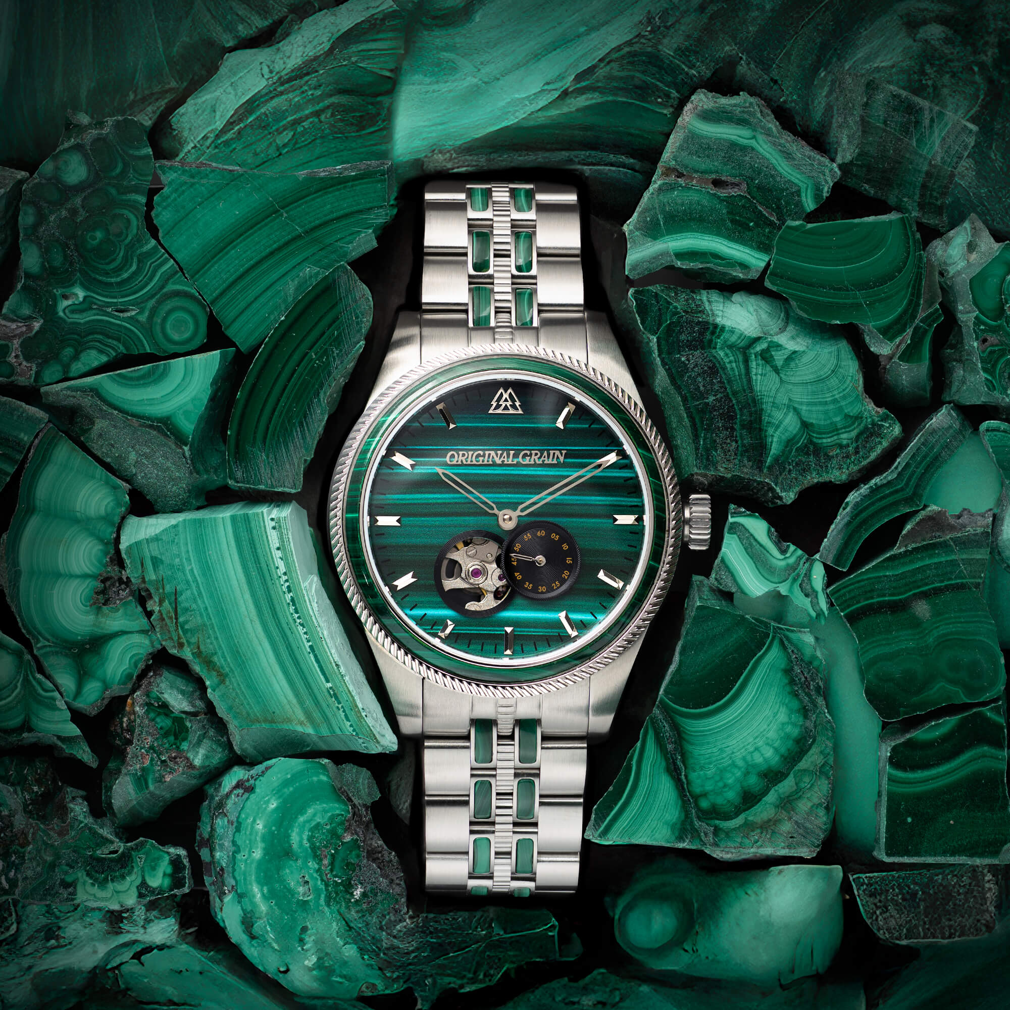 Malachite Silver Vintage Automatic 40mm - Image 2
