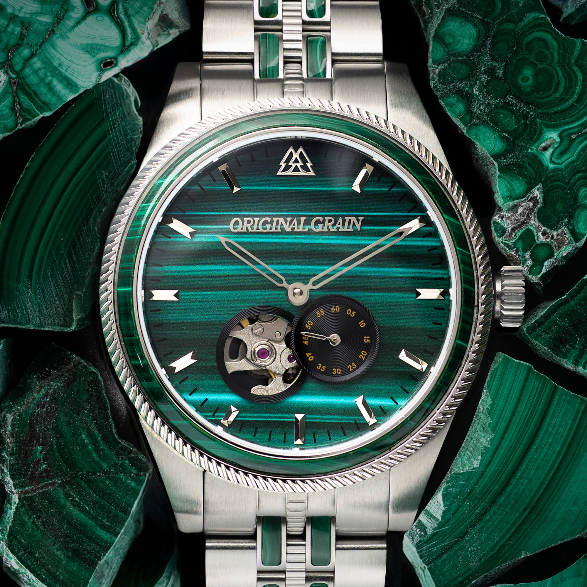 Malachite Silver Vintage Automatic 40mm - Image 3