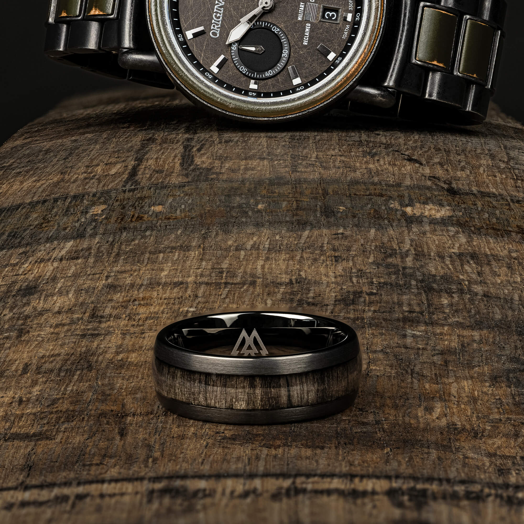 Military Gunmetal Single Barrel Ring - Image 6