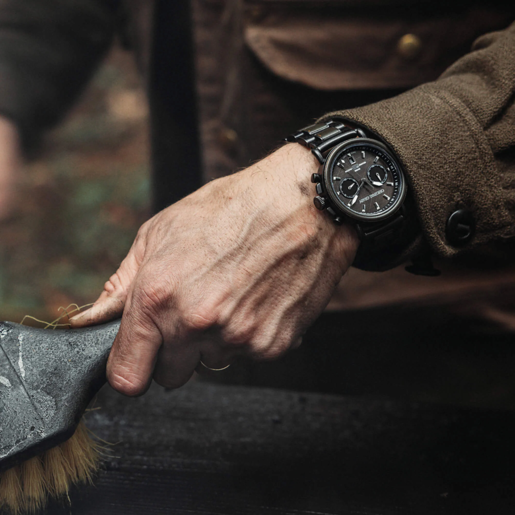 Military Stonewashed Steel Chrono 44mm - Image 4