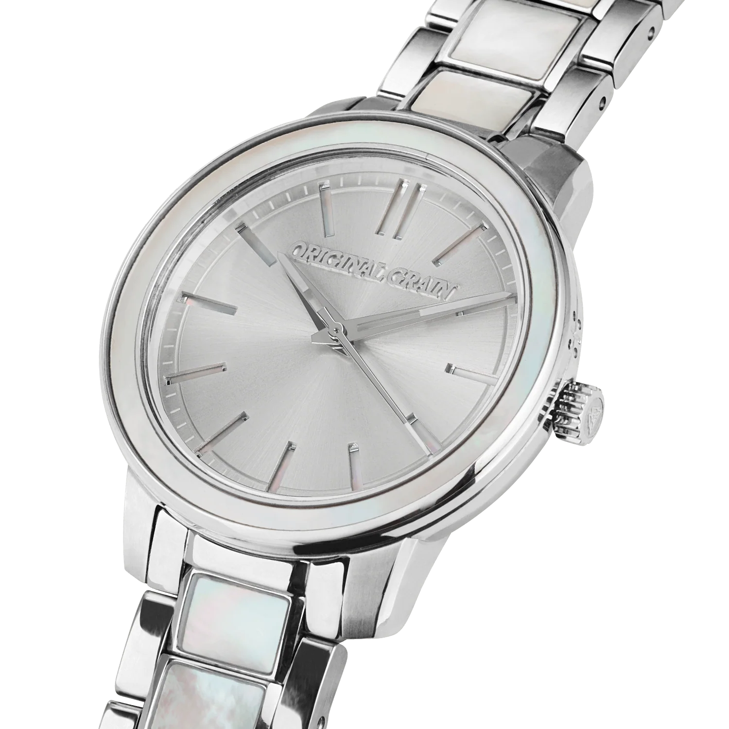 Mother of Pearl Silver Womens Barrel 36mm - Image 4