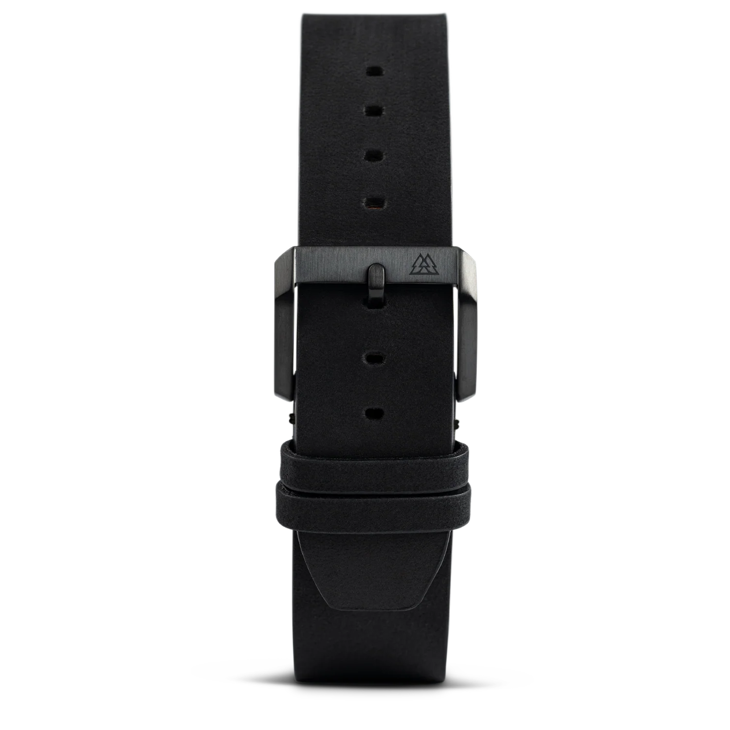 Midnight Black Raw Edge 22mm Leather Band - Image 4