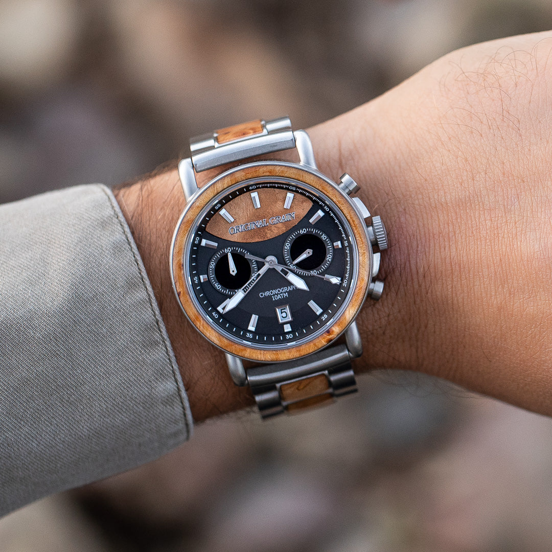 Burlwood Silver Chrono 44mm - Image 3