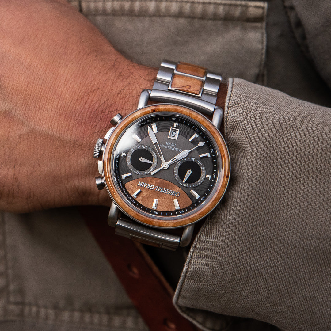 Burlwood Silver Chrono 44mm - Image 4