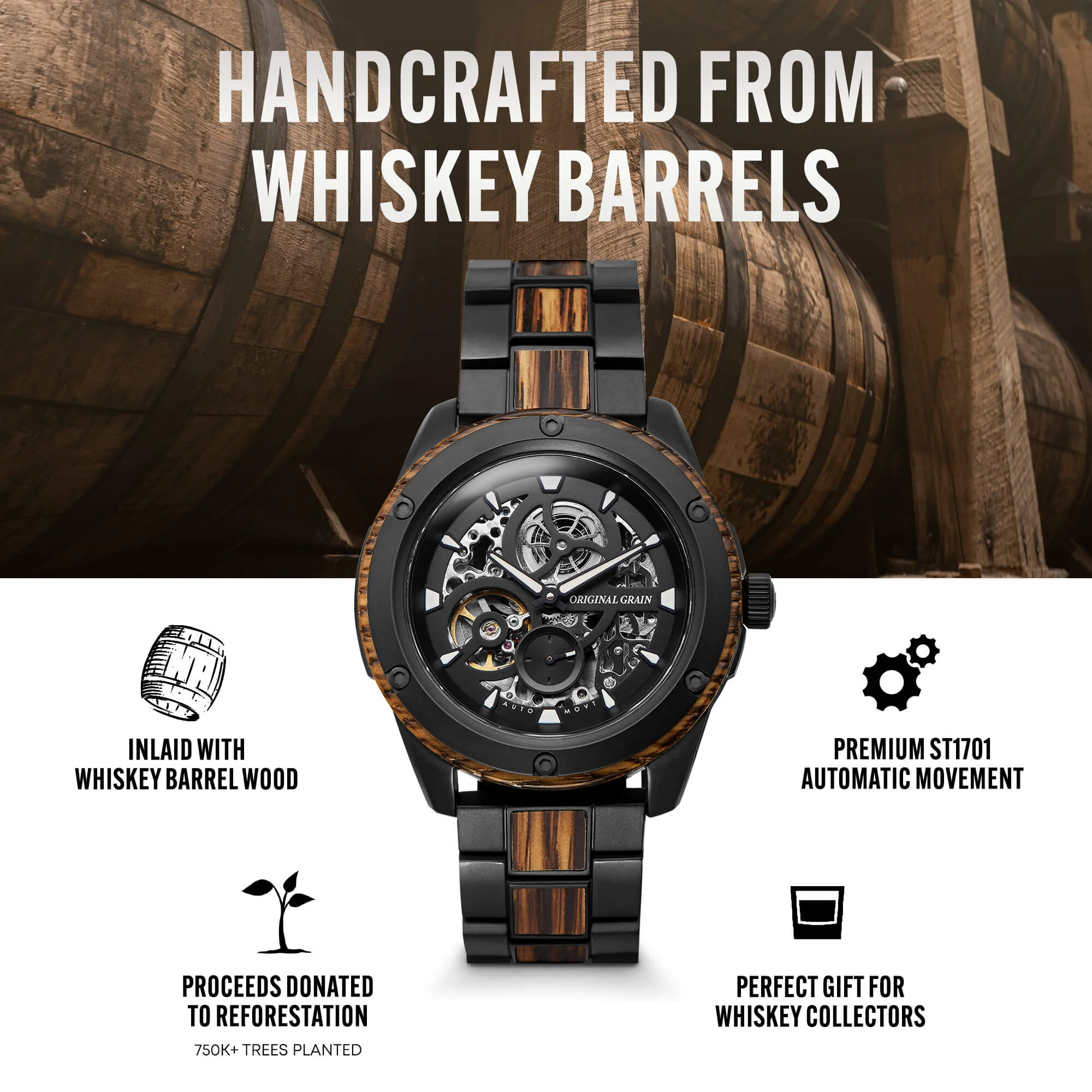 Whiskey Black Rugged Automatic 44mm - Image 3