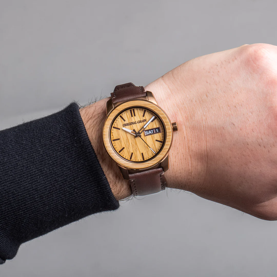 Whiskey Espresso Leather Barrel 42mm - Image 3