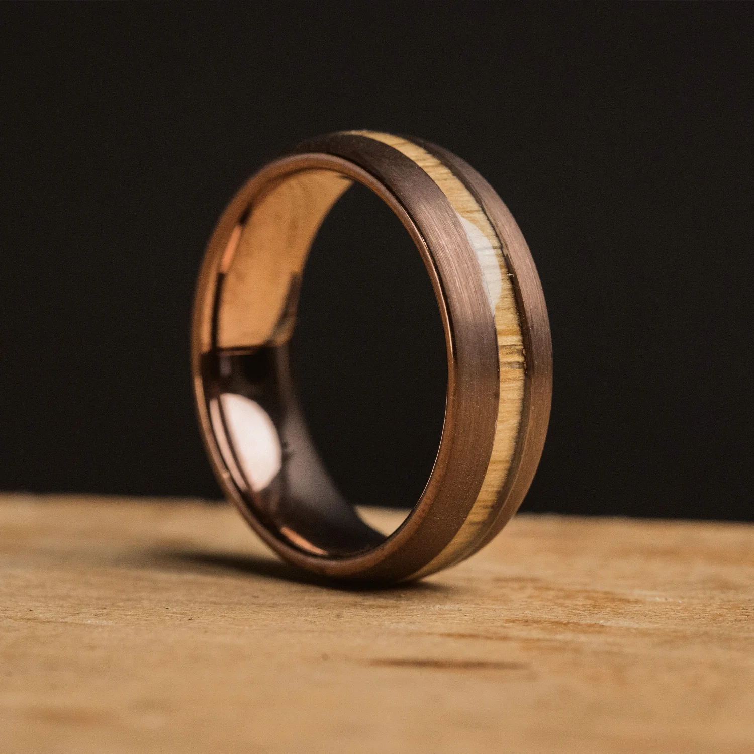 Whiskey Espresso Single Barrel Thin Ring - Image 3