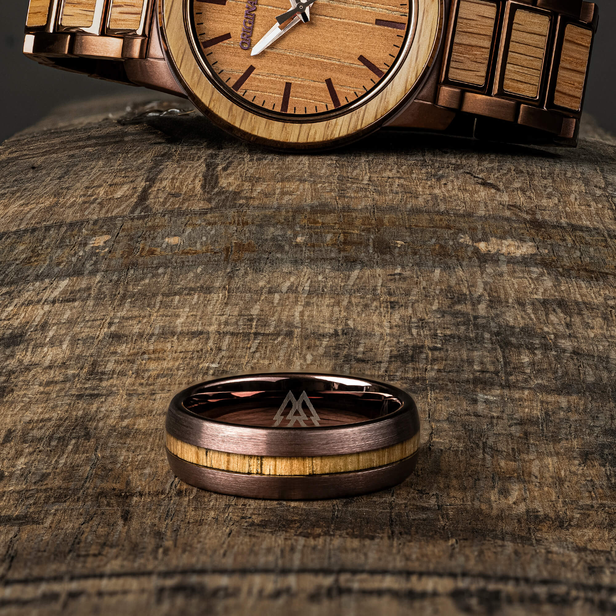 Whiskey Espresso Single Barrel Thin Ring - Image 6