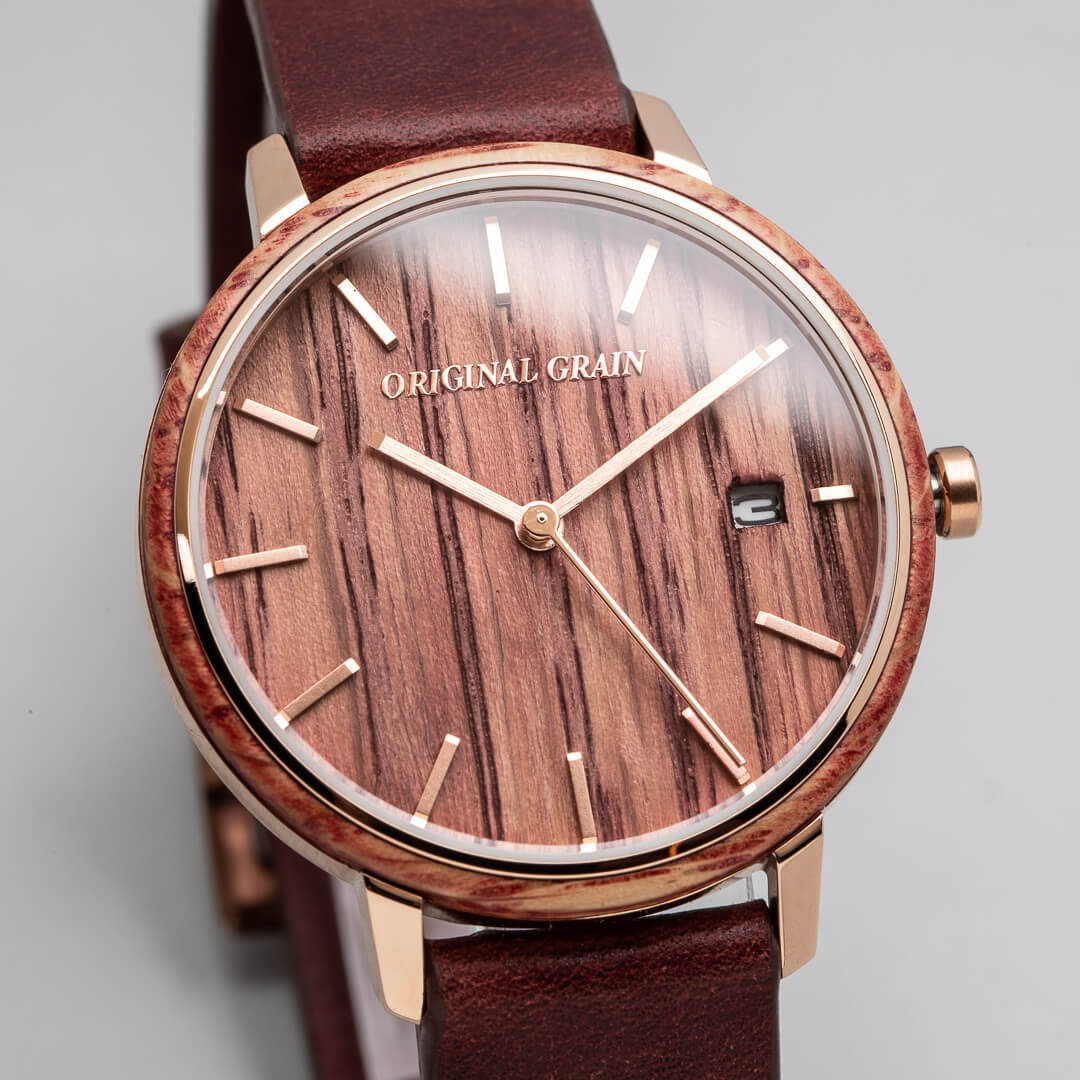 Wine Stained Oak Gold Modern Minimal 36mm - Image 4
