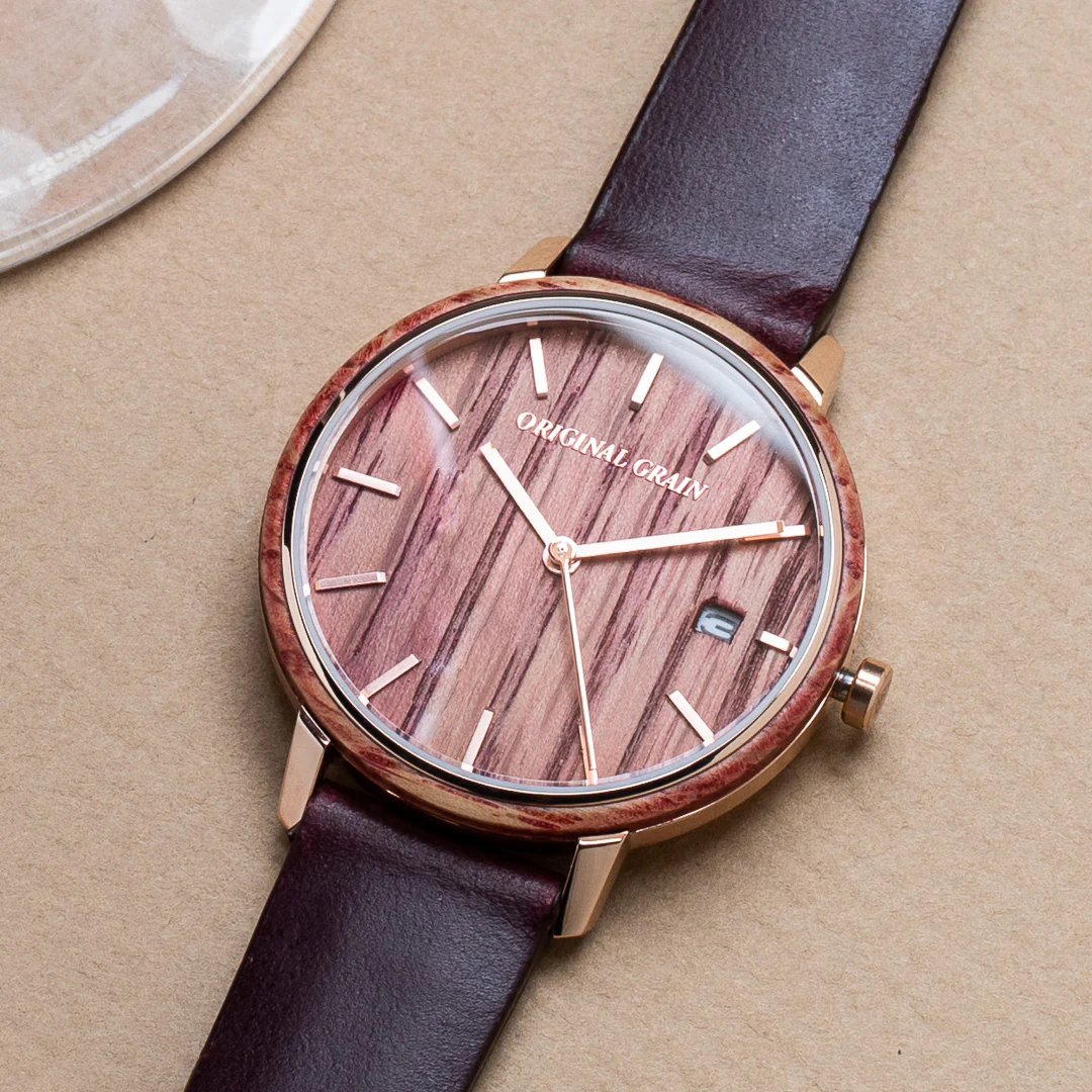 Wine Stained Oak Gold Modern Minimal 36mm - Image 5